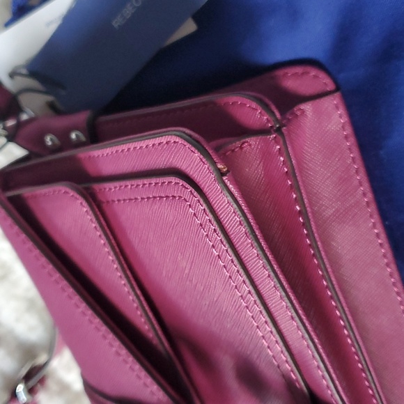 Rebecca Minkoff Hudson Moto Mini Crossbody Magenta - Picture 3 of 6
